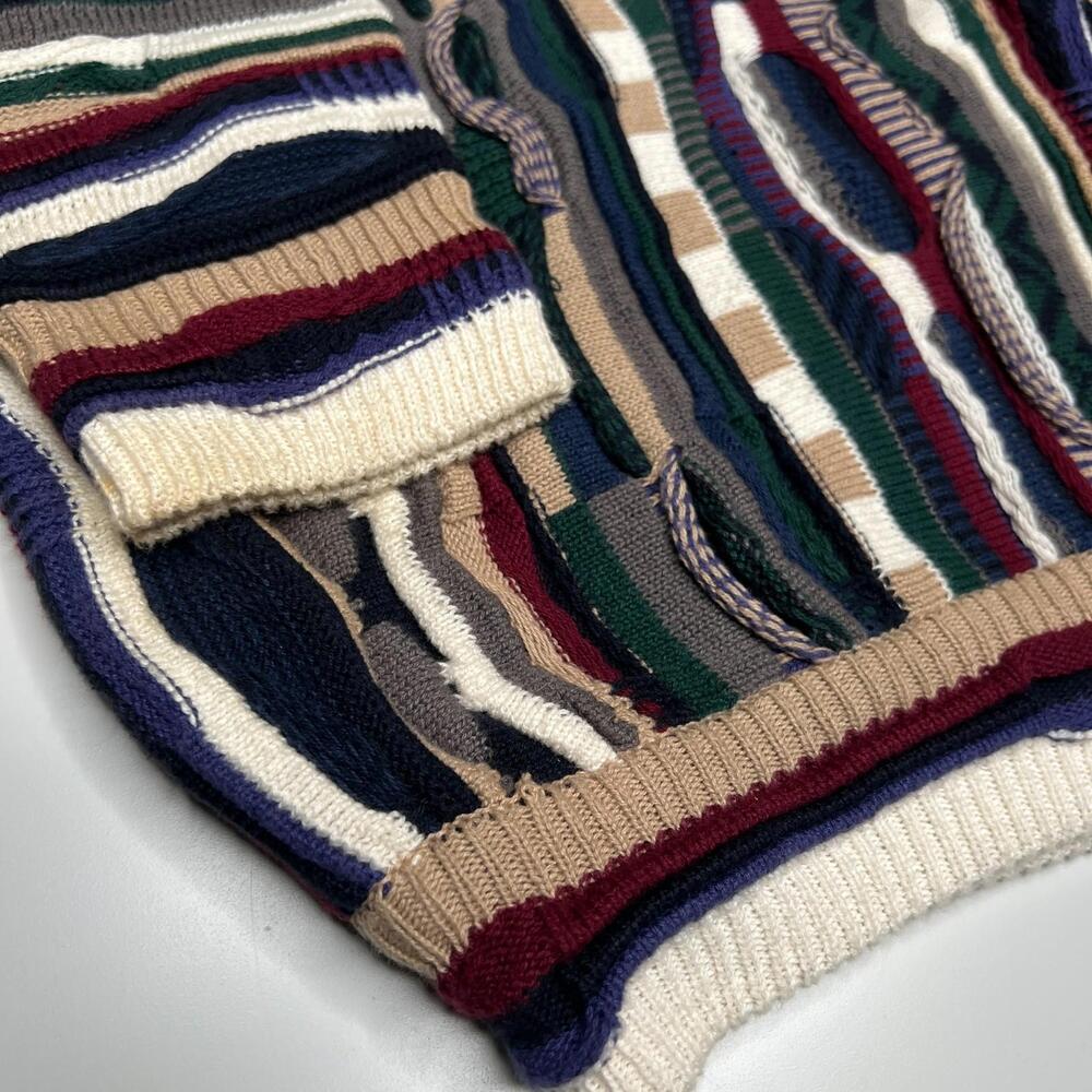 Vintage Cotton Traders Cosby Style Sweater L 100% Cotton Colorful 90s Coogi Look - Picture 11 of 11
